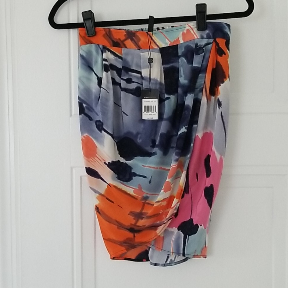 BCBG Maxazria multi colored tulip skirt